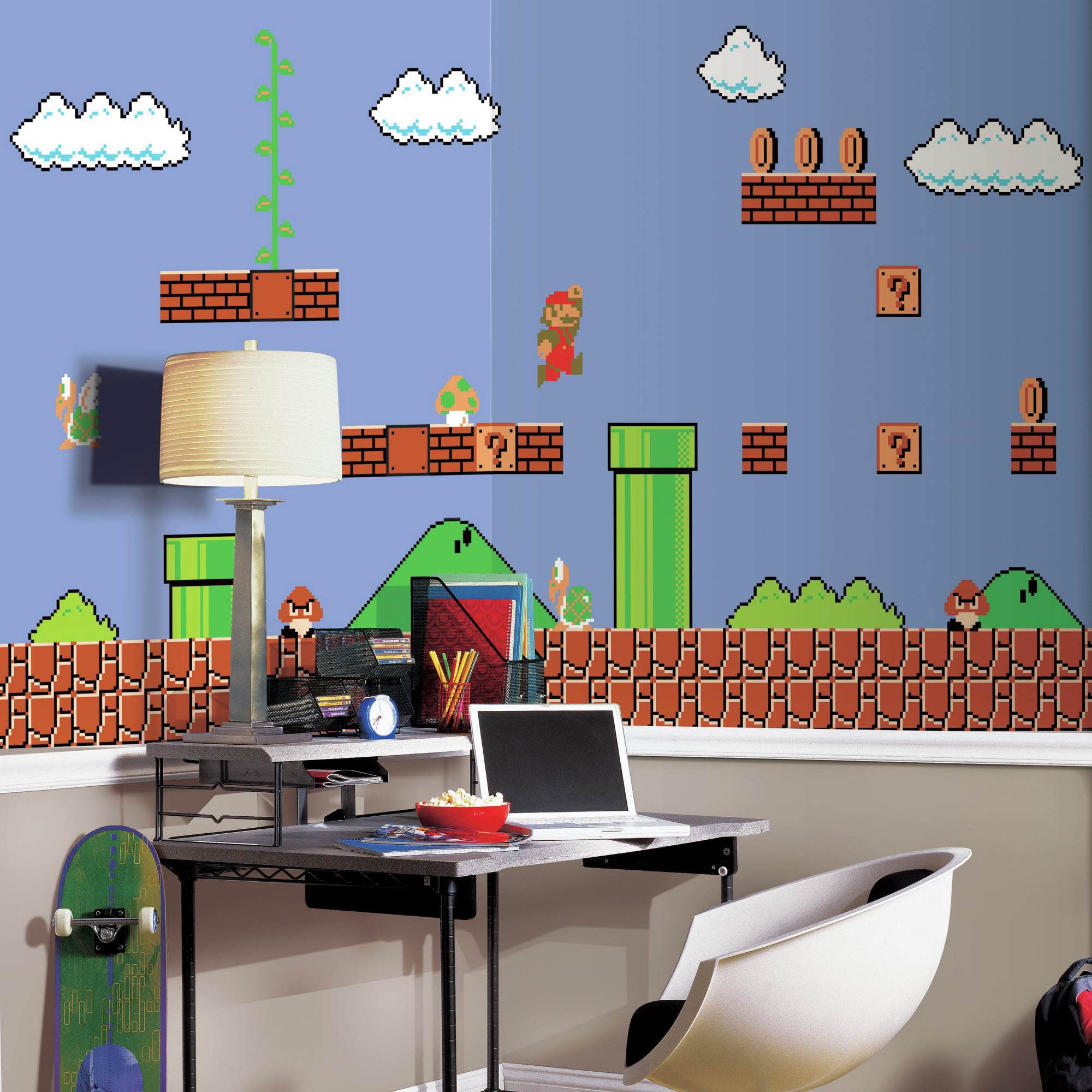 Retro Super Mario Xl Mural |Mid-size Wall Murals |The Mural Store